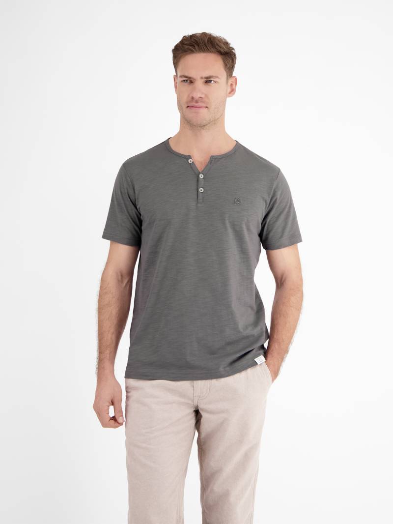 LERROS Henleyshirt »LERROS Serafino-Shirt in unifarbener Strukturware« von Lerros