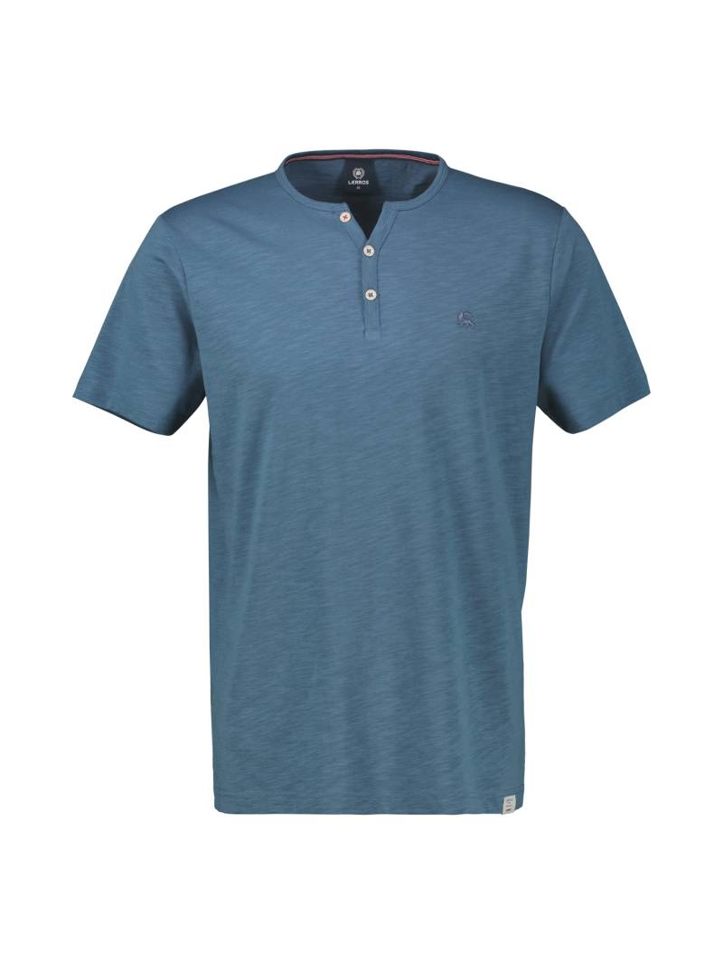 LERROS Henleyshirt »LERROS Serafino-Shirt in unifarbener Strukturware« von Lerros