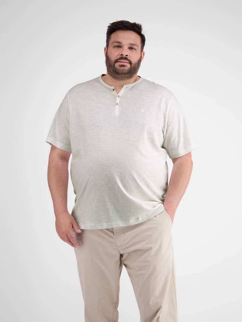 LERROS Henleyshirt »LERROS Unifarbenes Serafino-Shirt in Grossen Grössen« von Lerros