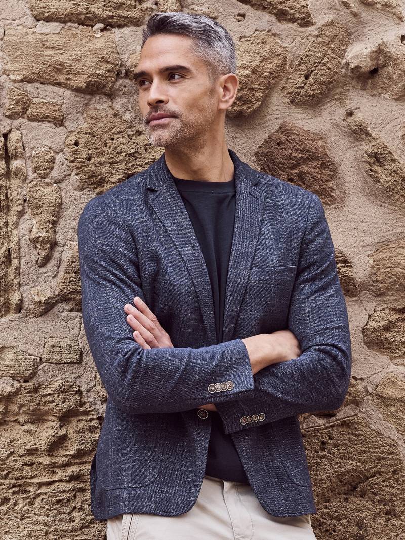 LERROS Jerseysakko »LERROS Jersey Blazer, kariert« von Lerros