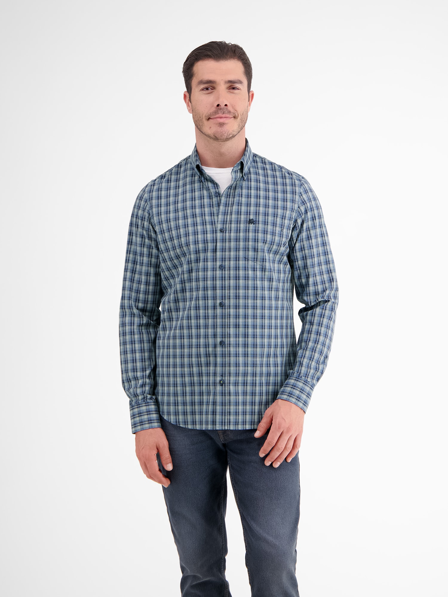 LERROS Karohemd »LERROS Kariertes Herrenhemd mit Button-down-Kragen« LERROS Karohemd »LERROS Kariertes Herrenhemd mit Button-down-Kragen« von Lerros