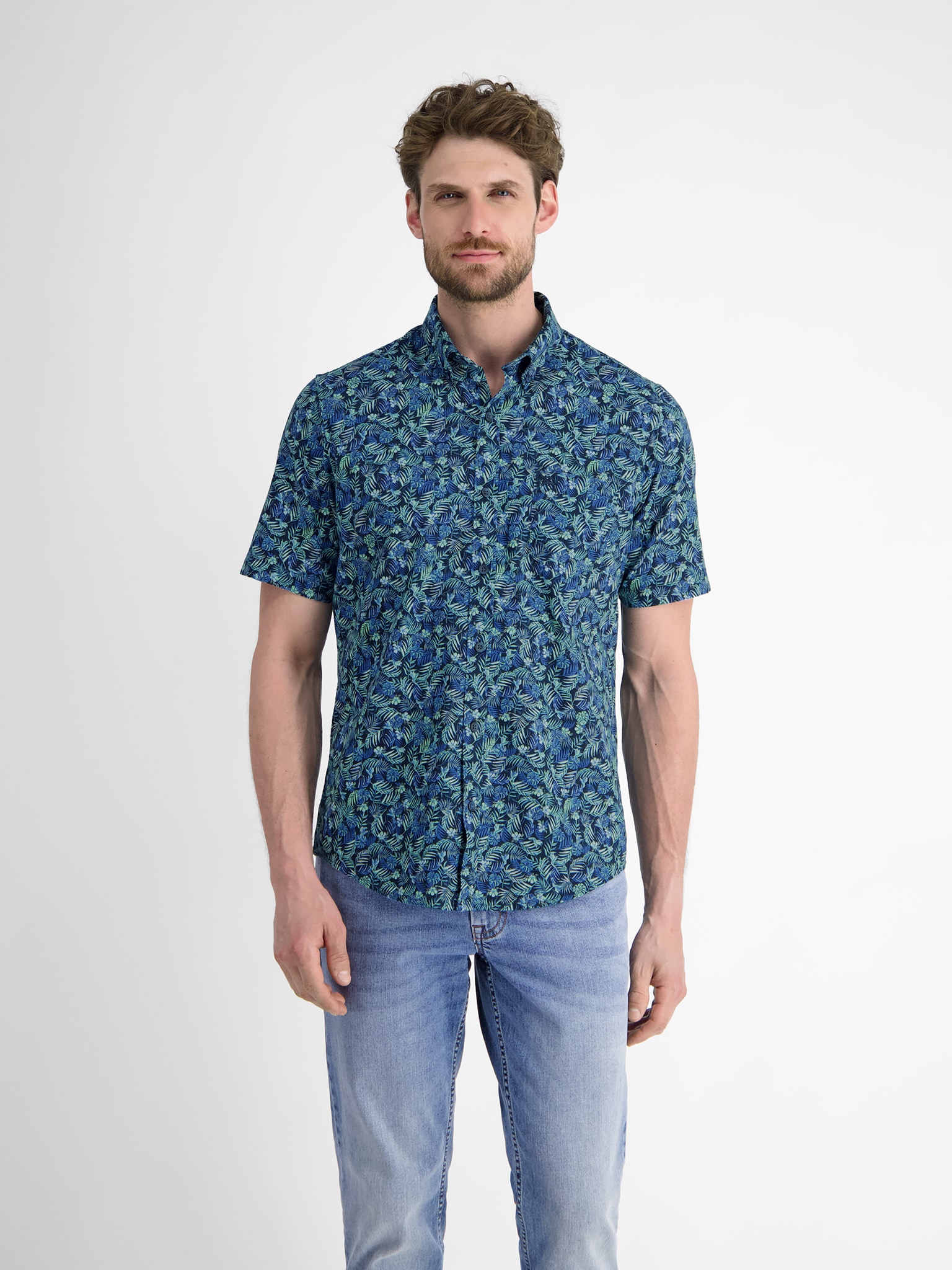 LERROS Kurzarmhemd, mit All-Over Print von Lerros