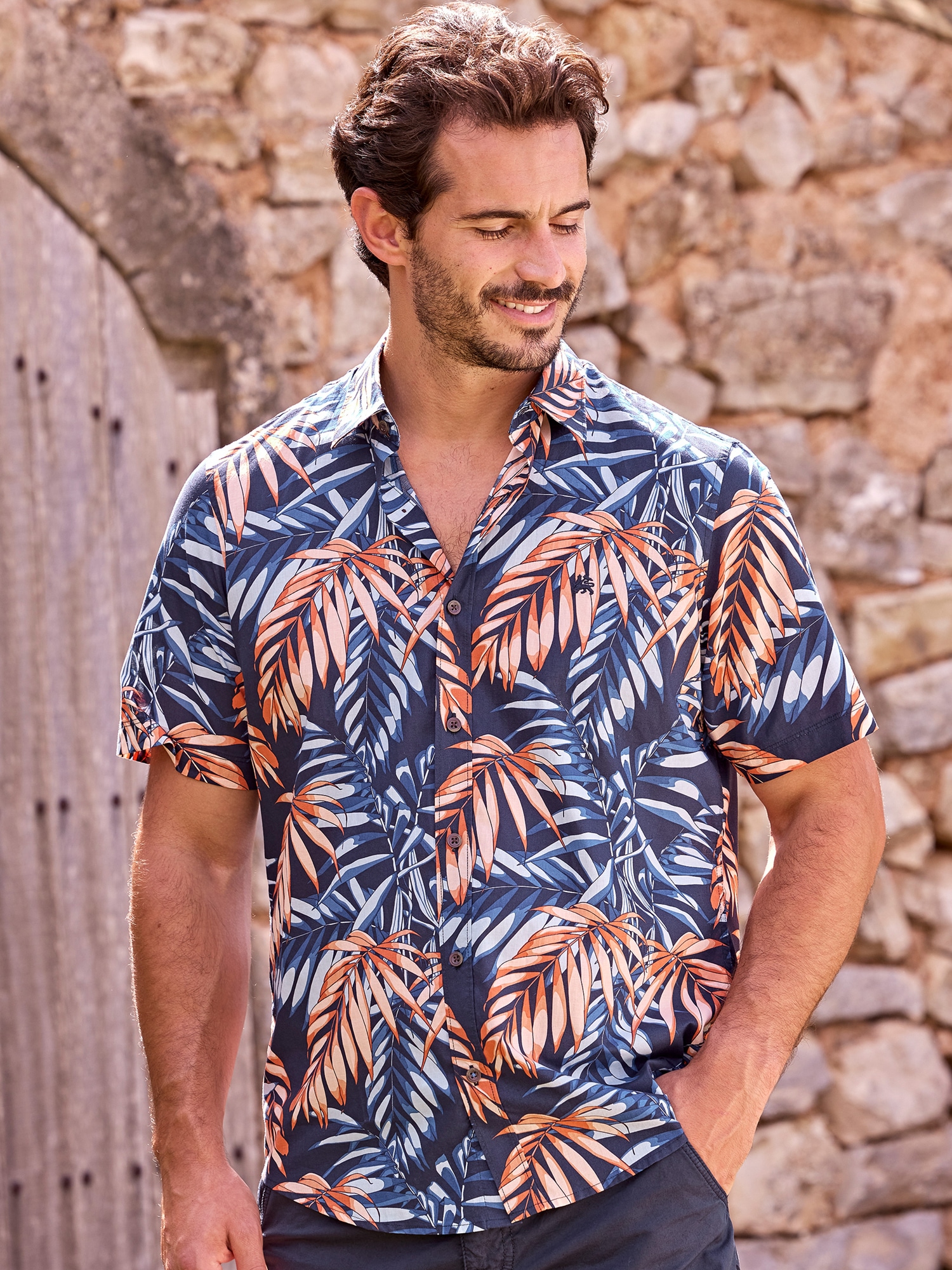 LERROS Kurzarmhemd »LERROS Hawaiihemd, floral gemustert« von Lerros