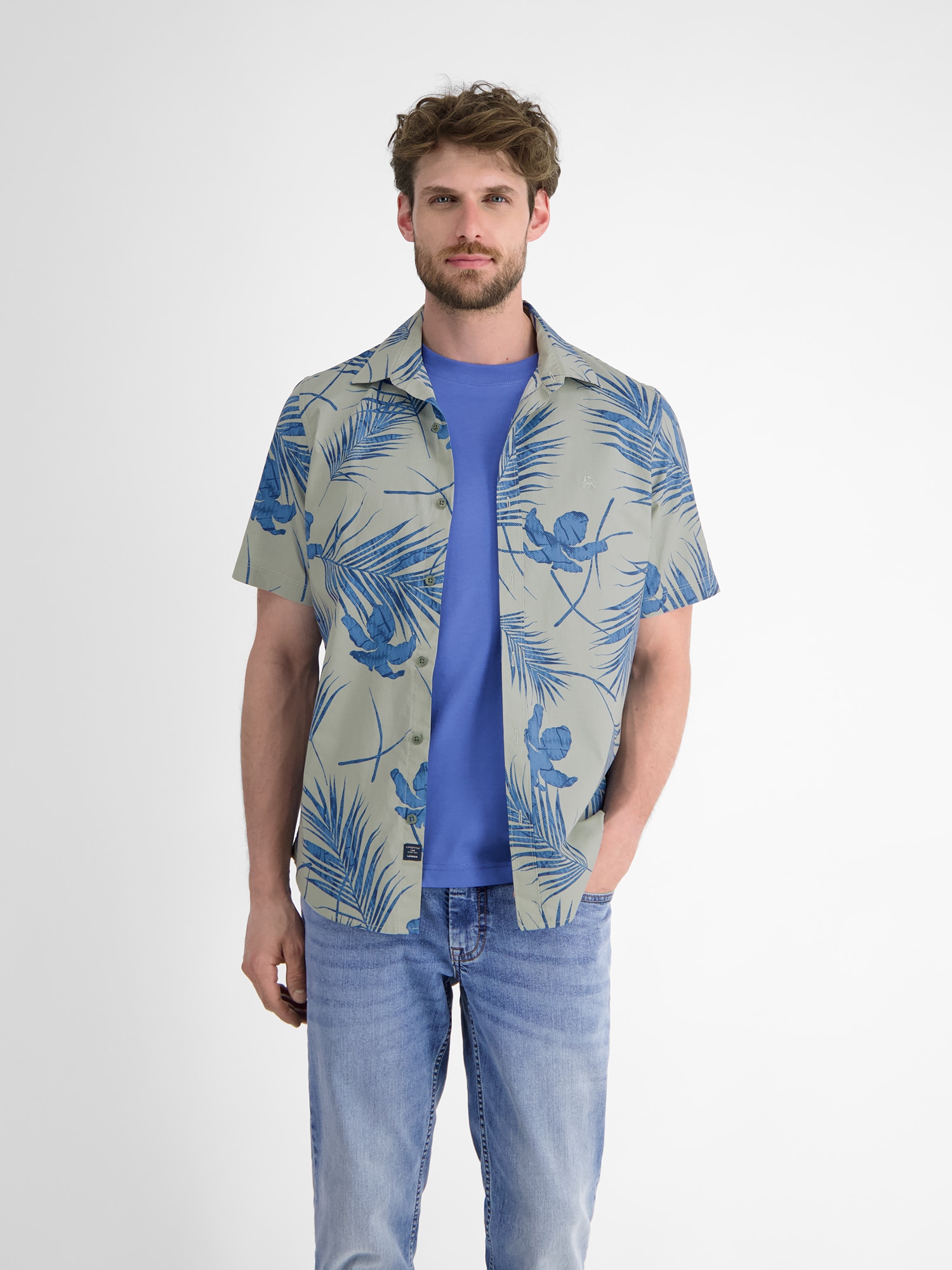 LERROS Kurzarmhemd »LERROS Kurzärmeliges Herrenhemd, Hawaiian-Style« LERROS Kurzarmhemd »LERROS Kurzärmeliges Herrenhemd, Hawaiian-Style« von Lerros