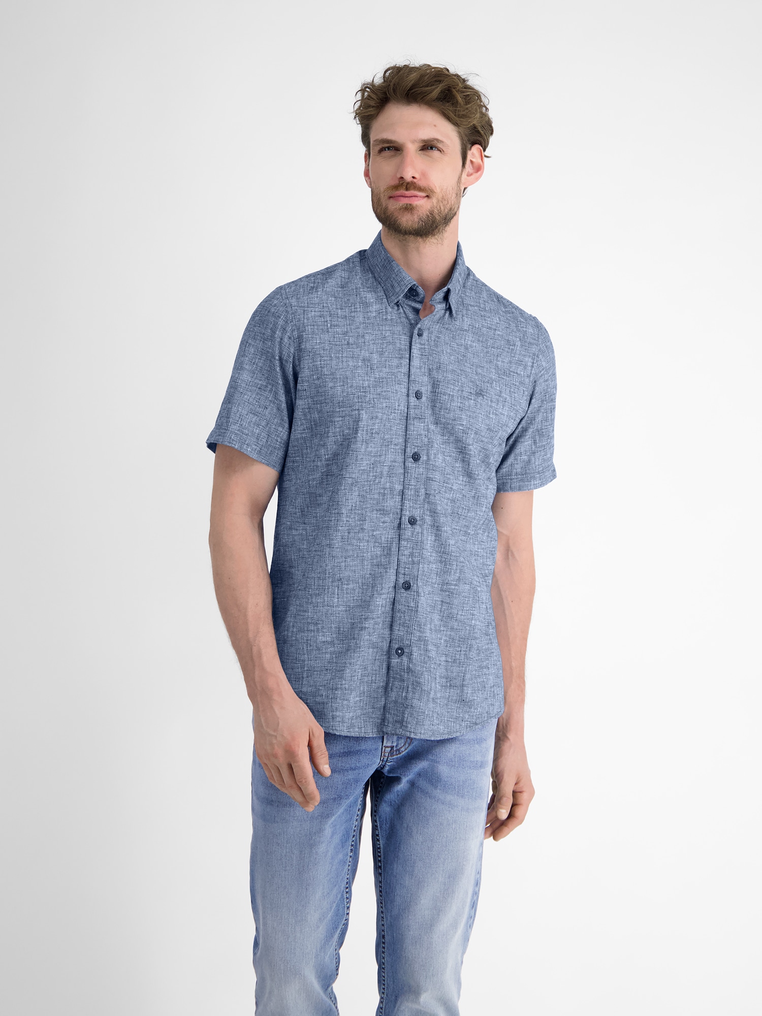 LERROS Kurzarmhemd »LERROS Kurzarmhemd mit verdecktem Button-down-Kragen« LERROS Kurzarmhemd »LERROS Kurzarmhemd mit verdecktem Button-down-Kragen« von Lerros