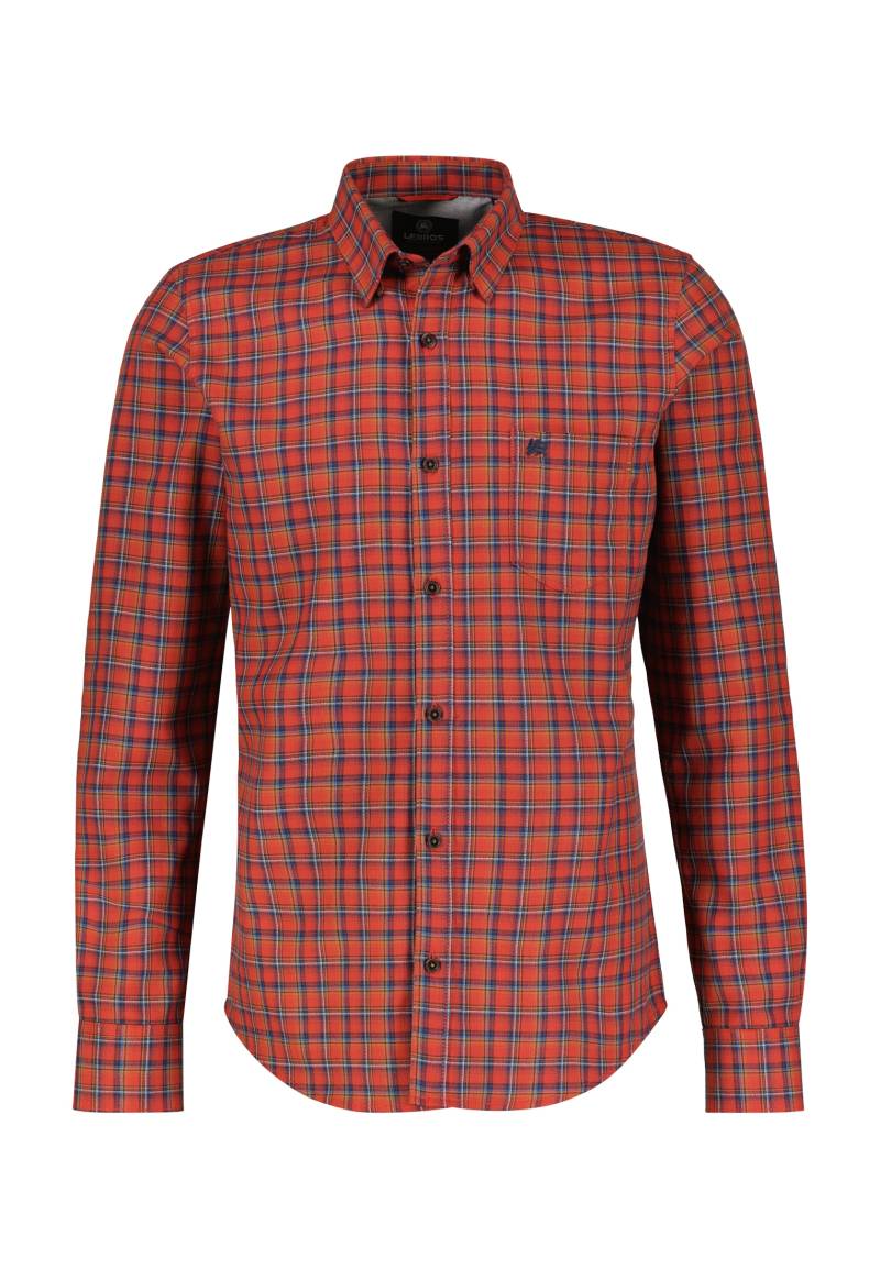 LERROS Langarmhemd »LERROS Karohemd, verdeckter Button-down-Kragen« von Lerros
