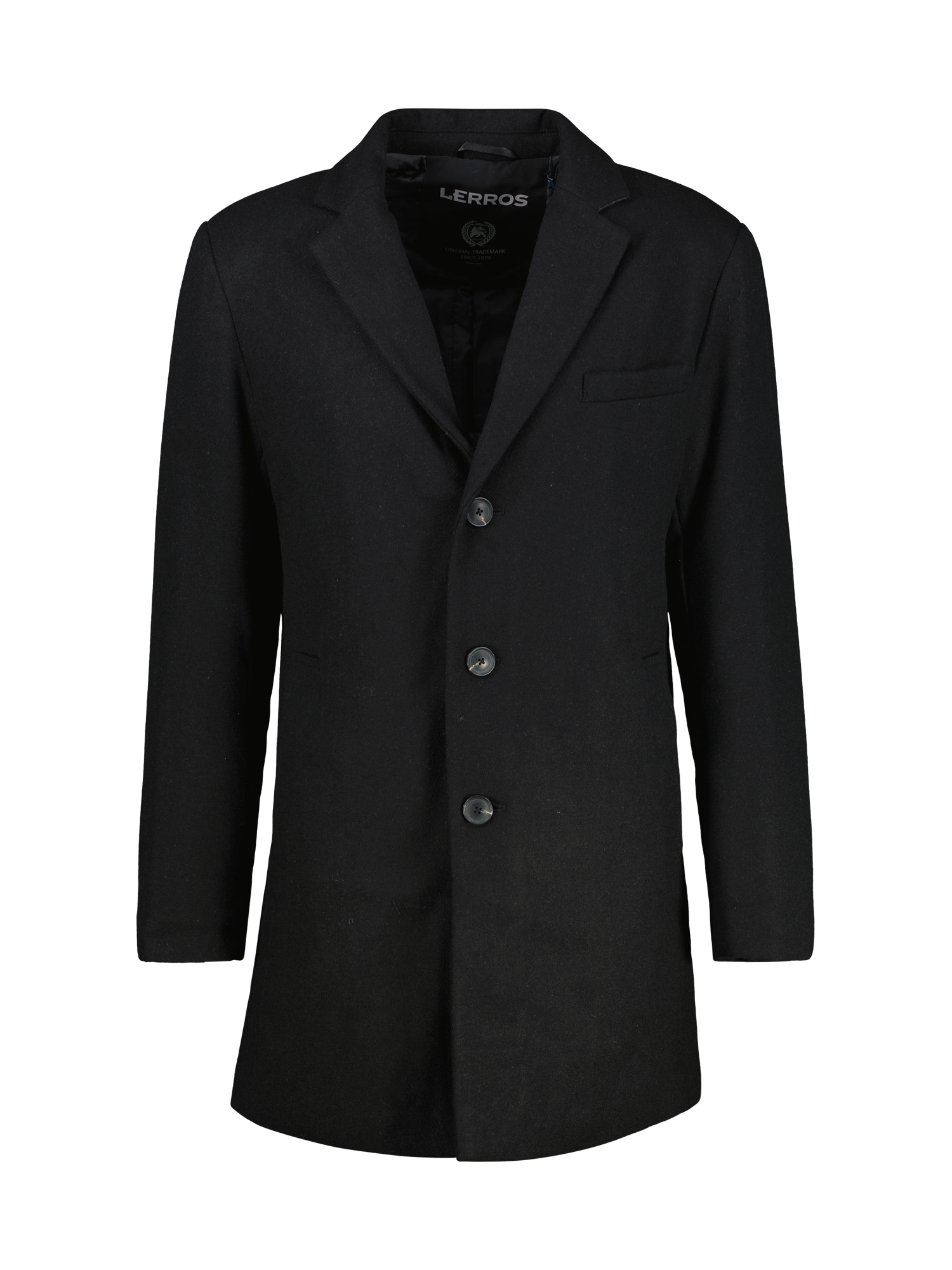LERROS Langjacke »LERROS Eleganter Mantel mit Reverskragen und Wollanteil«, ohne Kapuze, Keine Angabe LERROS Langjacke »LERROS Eleganter Mantel mit Reverskragen und Wollanteil«, ohne Kapuze, Keine Angabe von Lerros