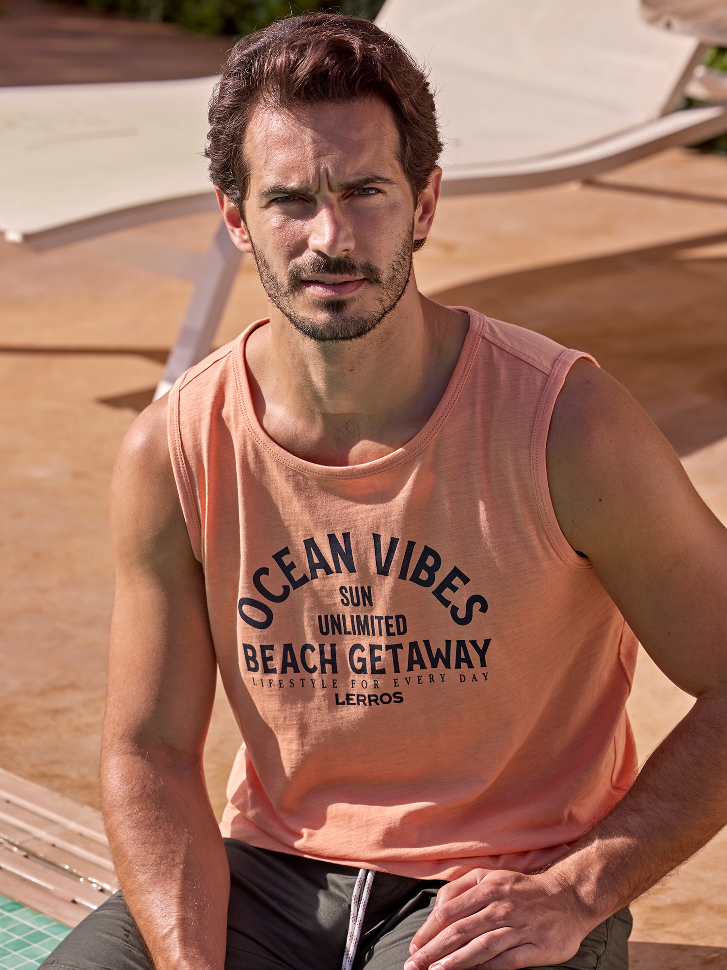 LERROS Muskelshirt »LERROS Herren Tanktop mit Brustprint« von Lerros