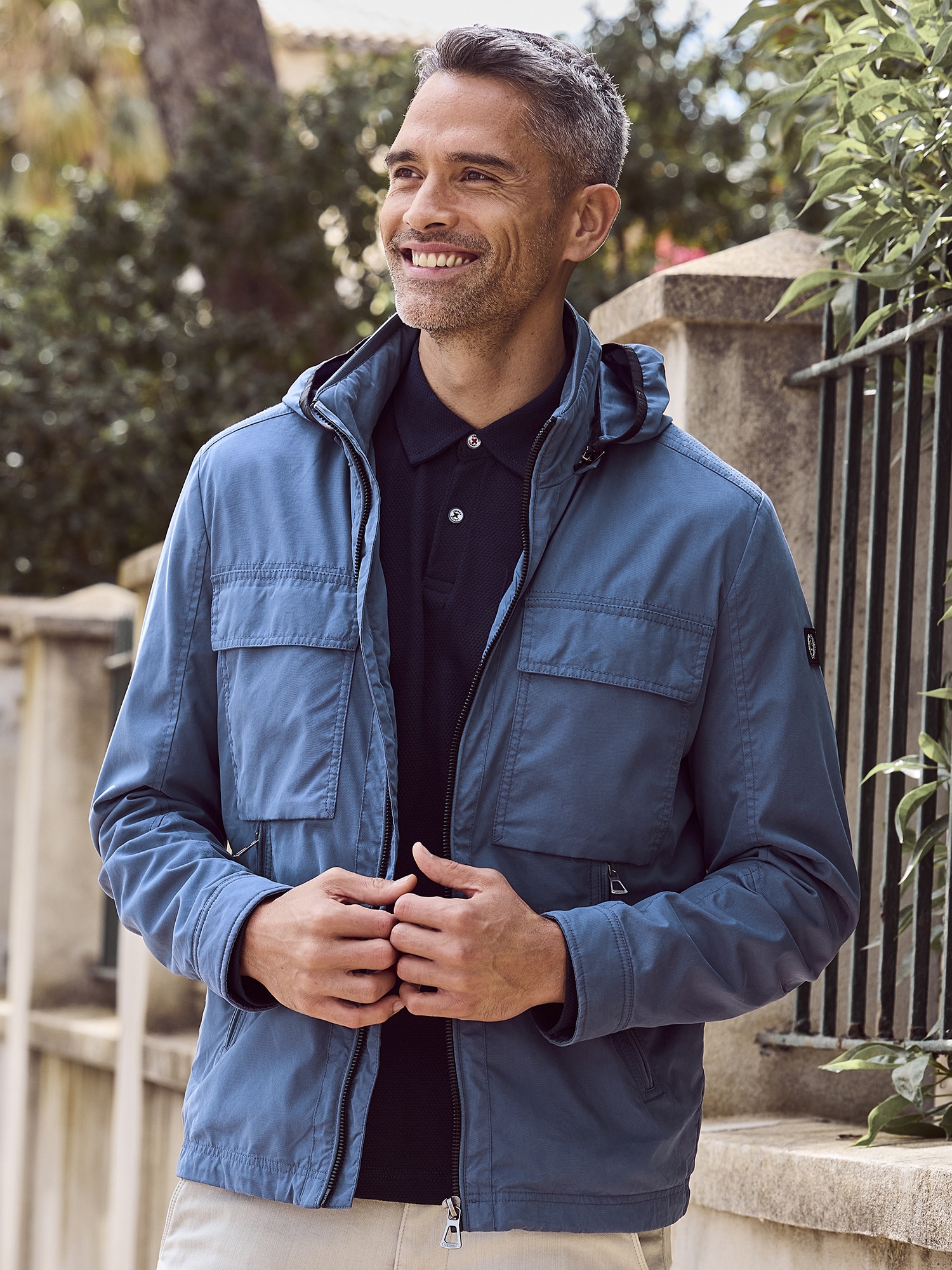 LERROS Outdoorjacke »LERROS Shell-Blouson mit abnehmbarer Kapuze«, mit Kapuze, Keine Angabe von Lerros