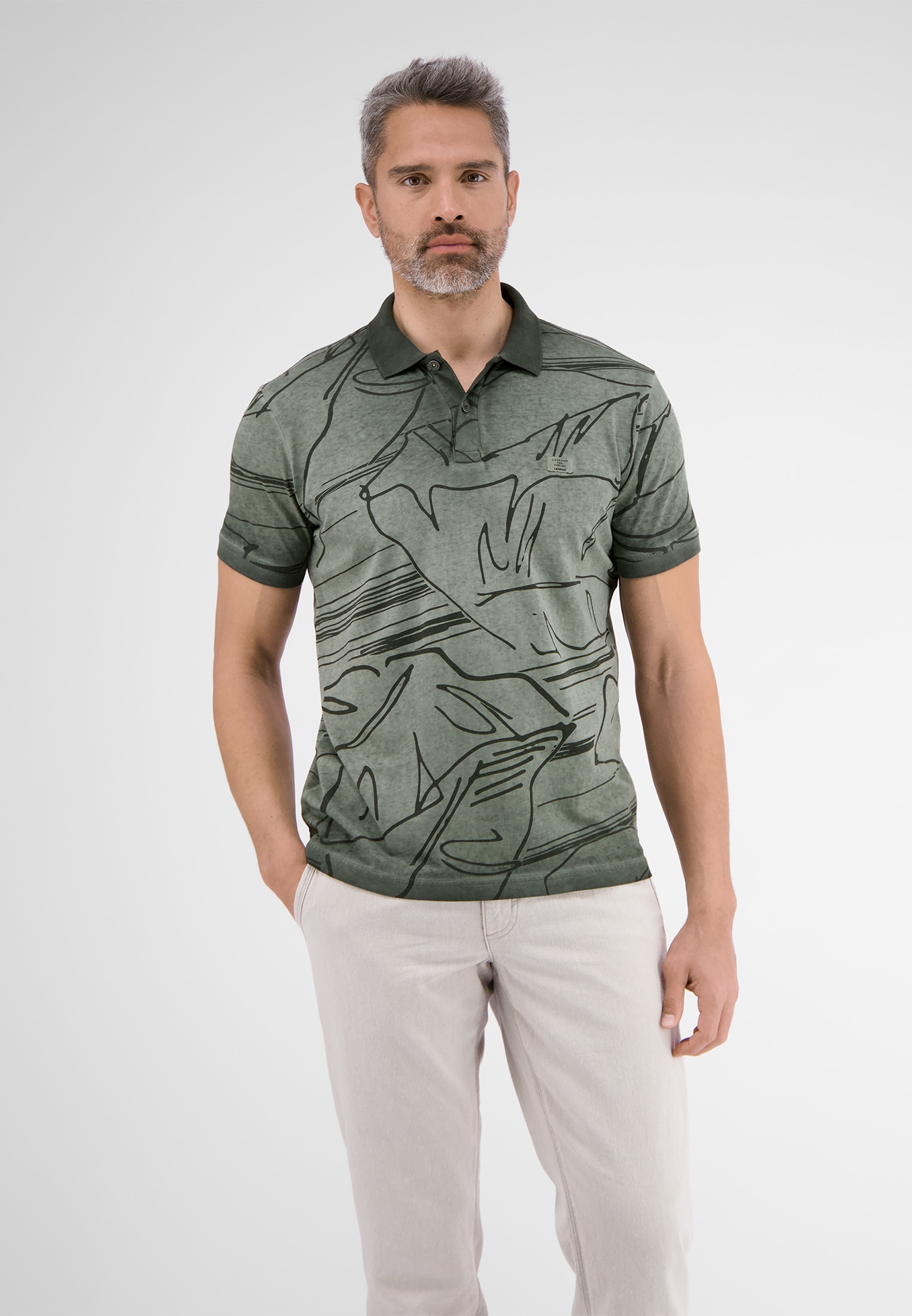 LERROS Poloshirt »LERROS Poloshirt *Floral Lines*« LERROS Poloshirt »LERROS Poloshirt *Floral Lines*« von Lerros