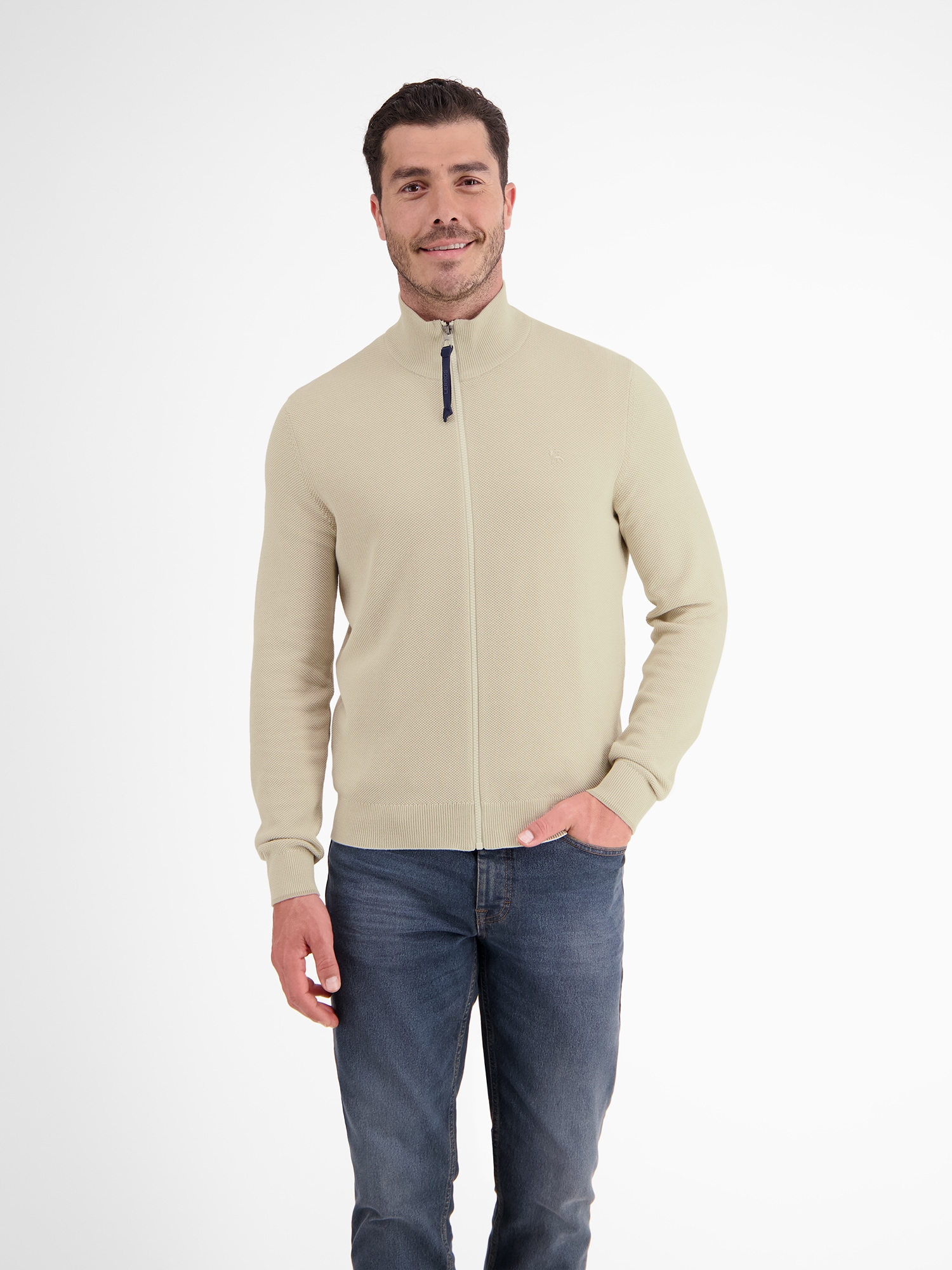 LERROS Strickjacke »LERROS Leichte Strickjacke mit schmaler Rippstruktur« von Lerros