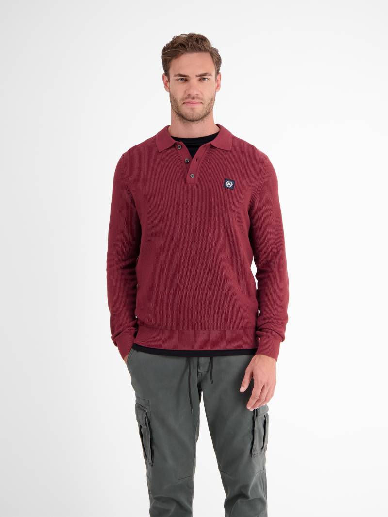 LERROS Strickpullover »LERROS Langarm-Strickpolo in Strukturqualität« von Lerros