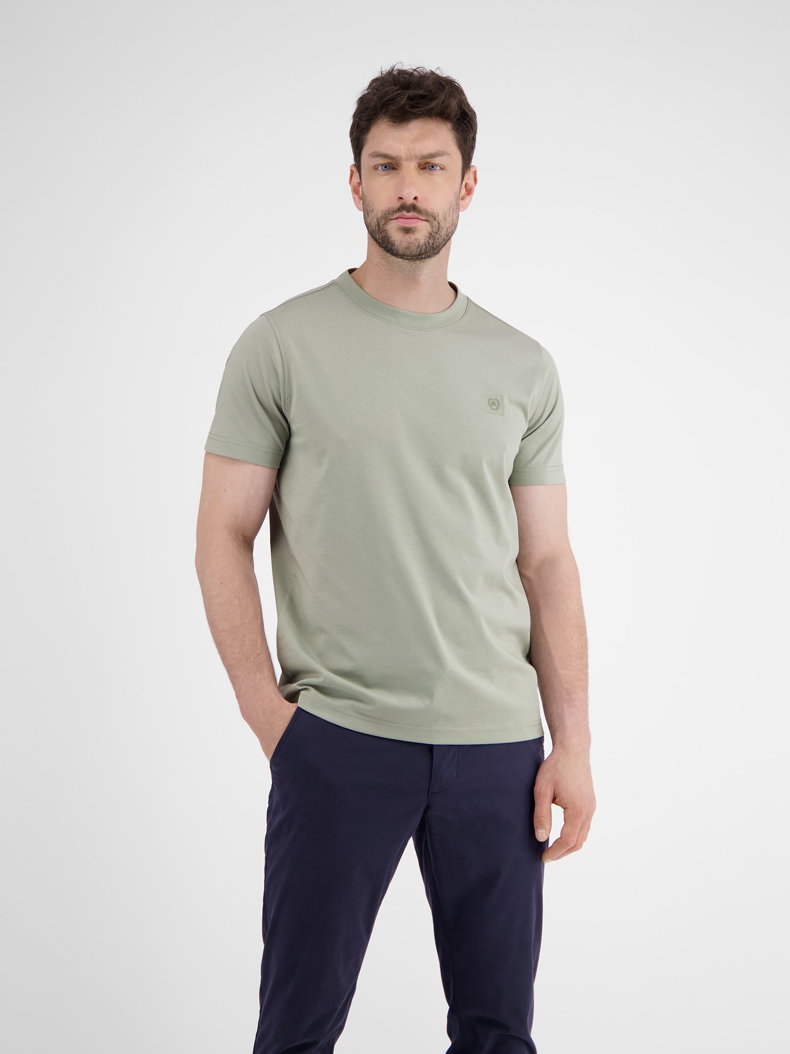 LERROS T-Shirt, mit Logo Stickerei LERROS T-Shirt, mit Logo Stickerei von Lerros