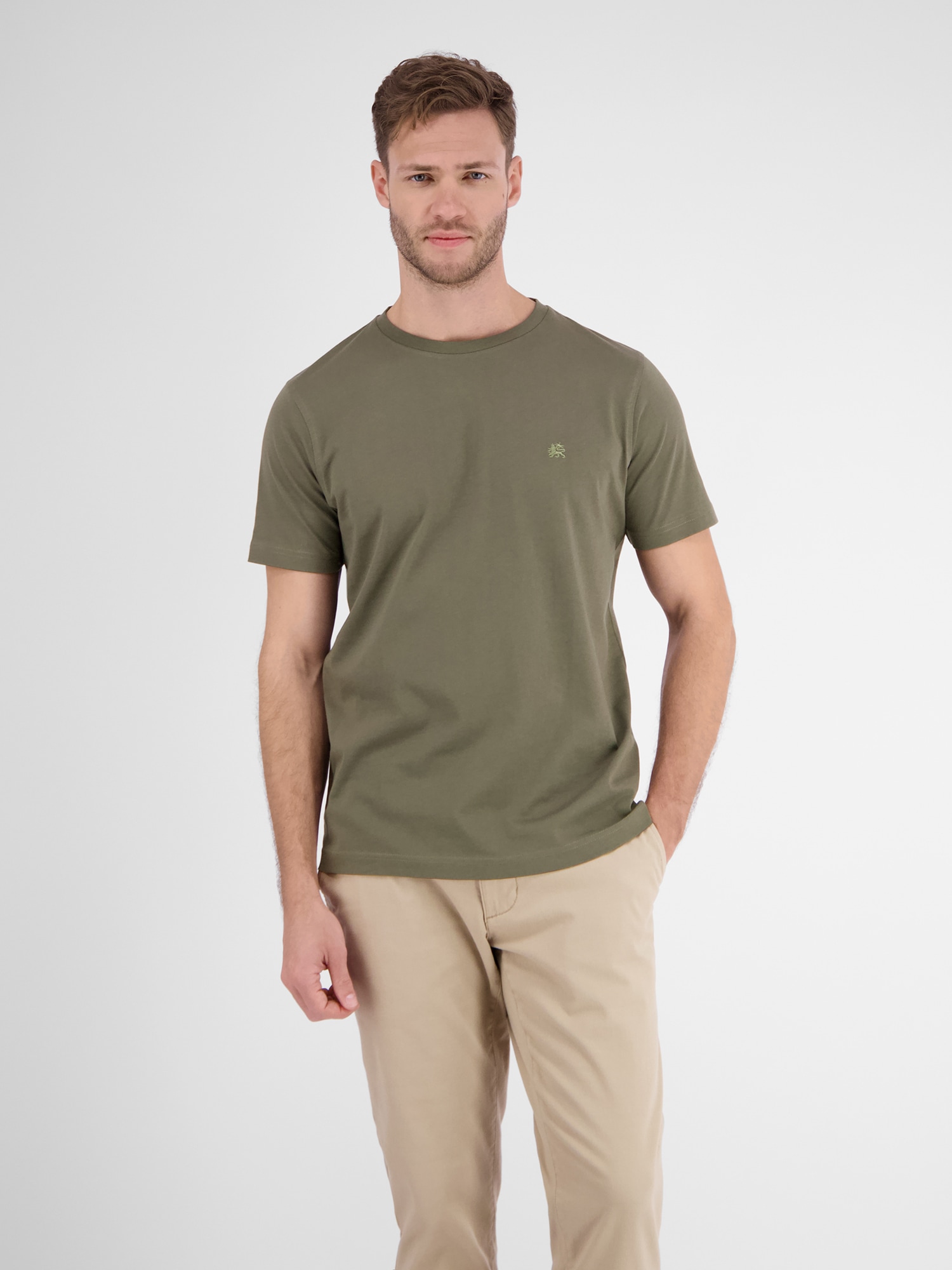 LERROS T-Shirt »LERROS Basic T-Shirt mit Logostitch, unifarben« LERROS T-Shirt »LERROS Basic T-Shirt mit Logostitch, unifarben« von Lerros