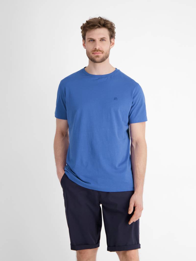 LERROS T-Shirt »LERROS Basic T-Shirt mit Logostitch, unifarben« von Lerros