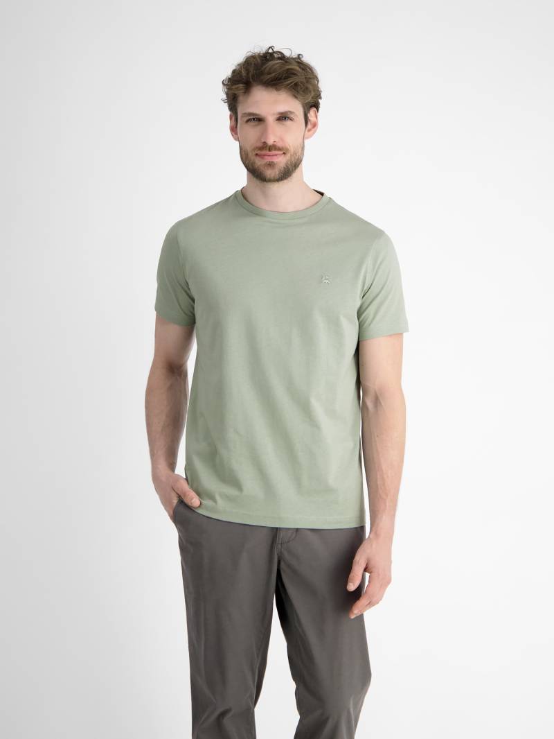LERROS T-Shirt »LERROS Basic T-Shirt mit Logostitch, unifarben« von Lerros