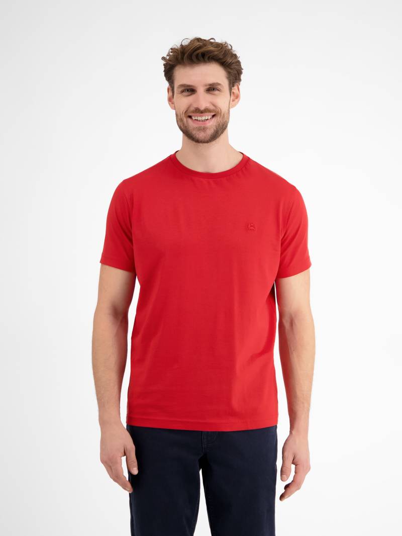 LERROS T-Shirt »LERROS Basic T-Shirt mit Logostitch, unifarben« von Lerros