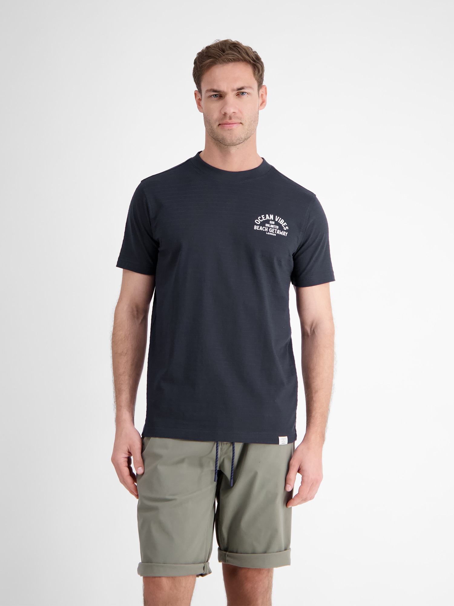 LERROS T-Shirt »LERROS Gestreiftes T-Shirt mit Front und Backprint« von Lerros