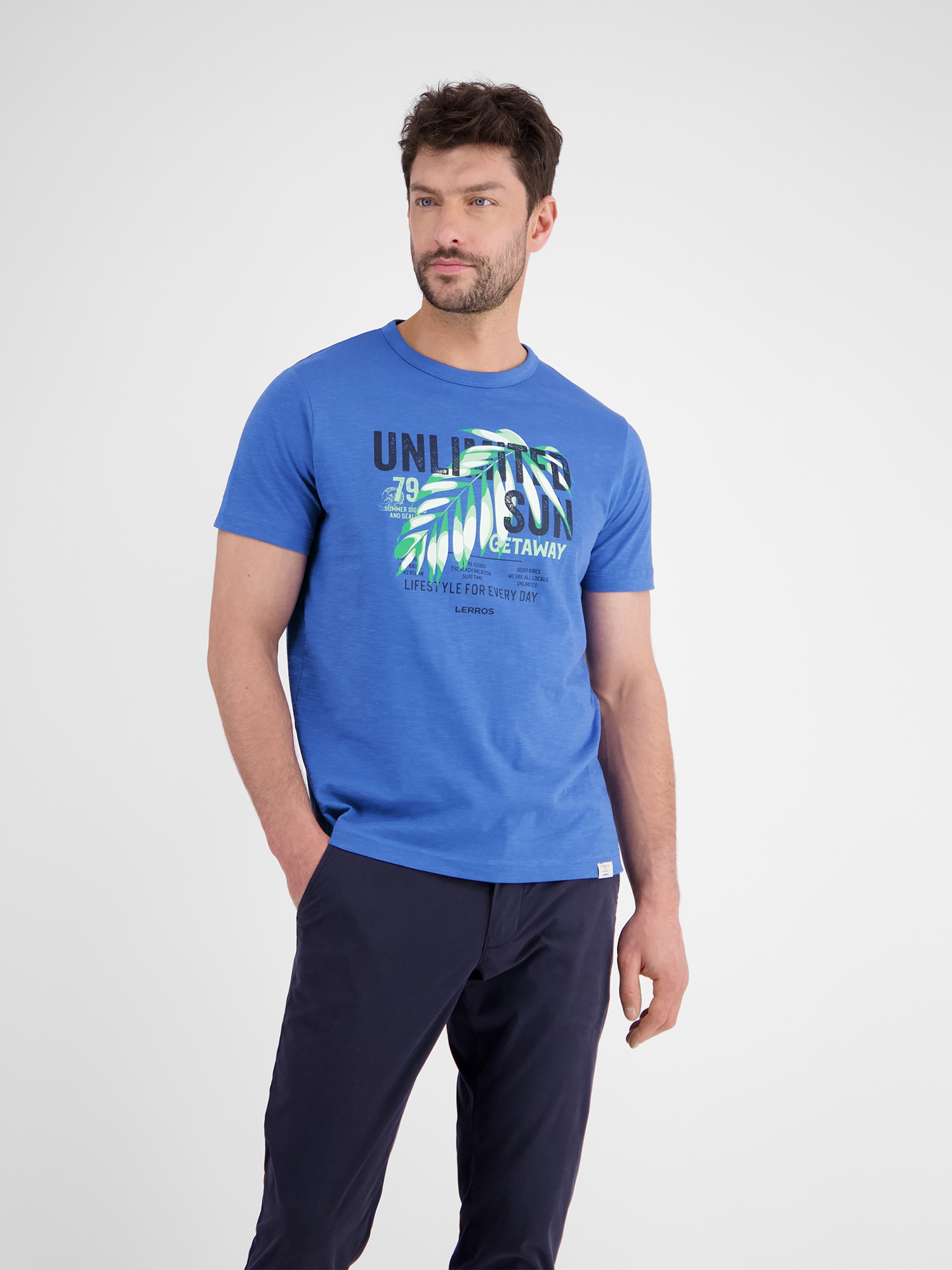 LERROS T-Shirt »LERROS Herren T-Shirt mit Brustprint« von Lerros