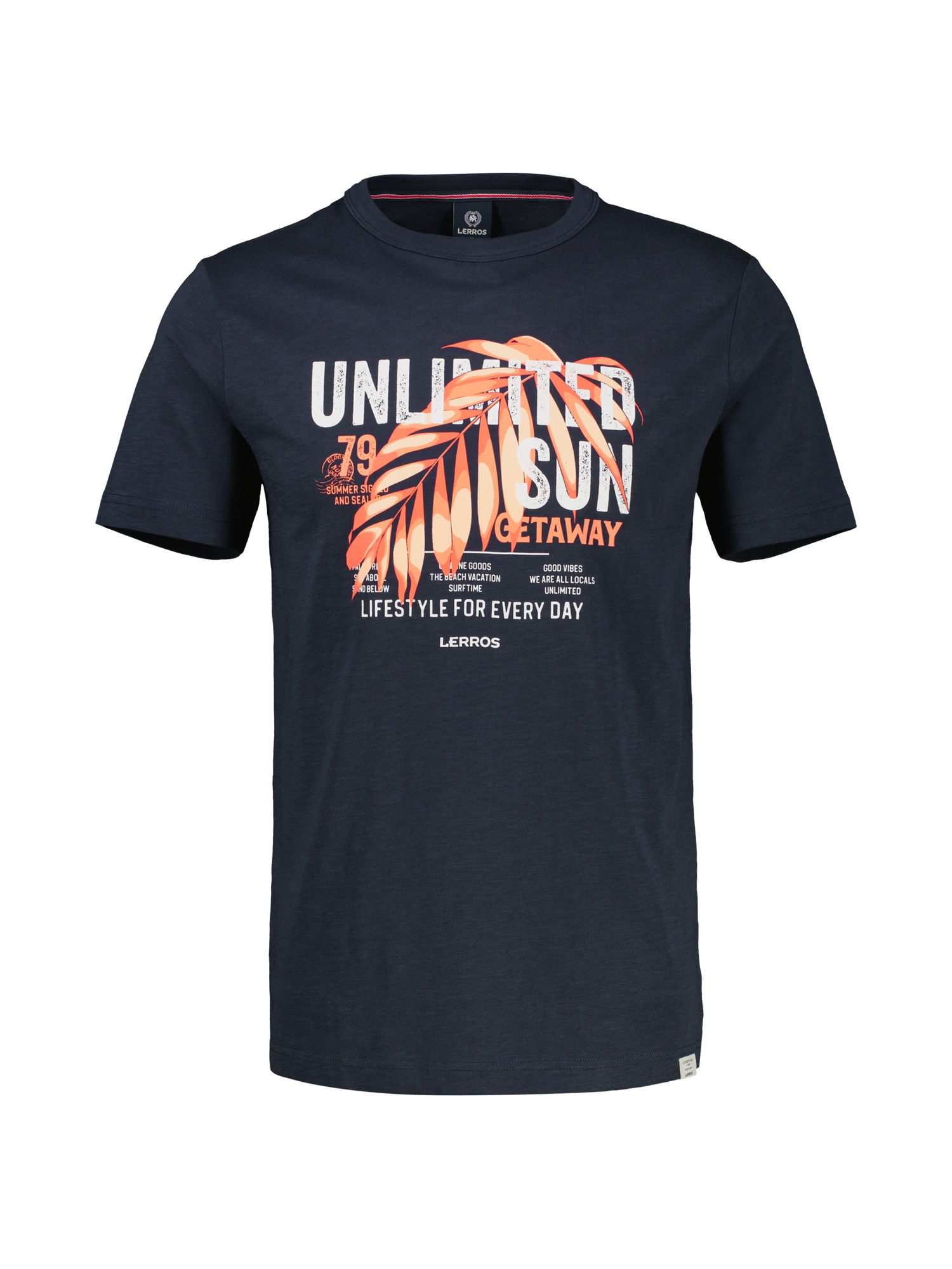 LERROS T-Shirt »LERROS T-Shirt mit Brustprint in Grossen Grössen« von Lerros