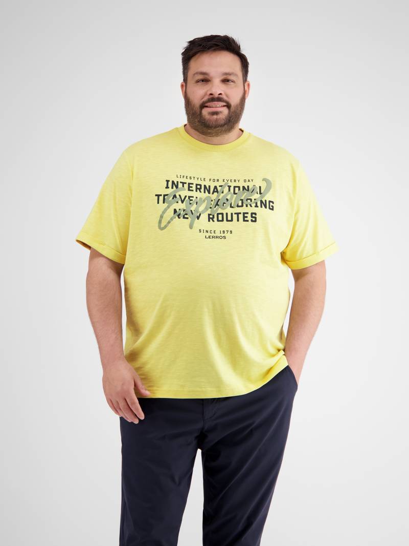 LERROS T-Shirt »LERROS T-Shirt mit Brustprint in Übergrössen« von Lerros