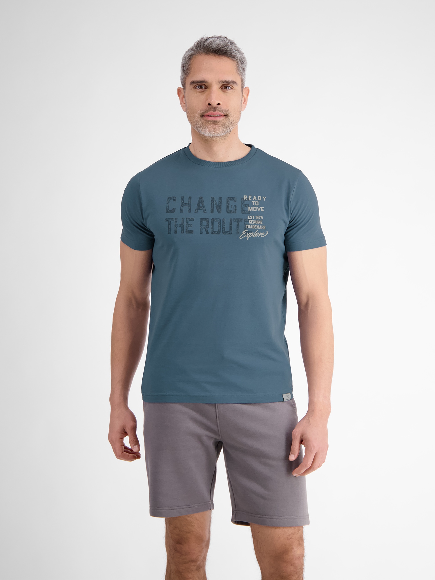 LERROS T-Shirt »LERROS Unifarbenes T-Shirt mit Print« von Lerros