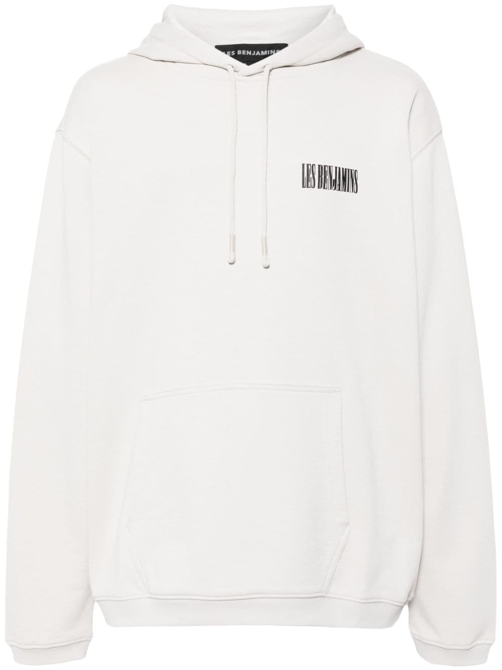 Les Benjamins logo-print cotton hoodie - Grey von Les Benjamins