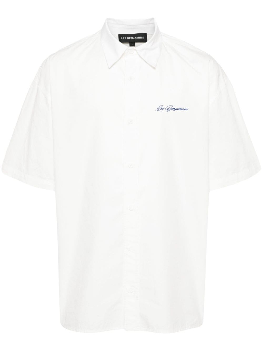 Les Benjamins logo-print cotton shirt - White von Les Benjamins