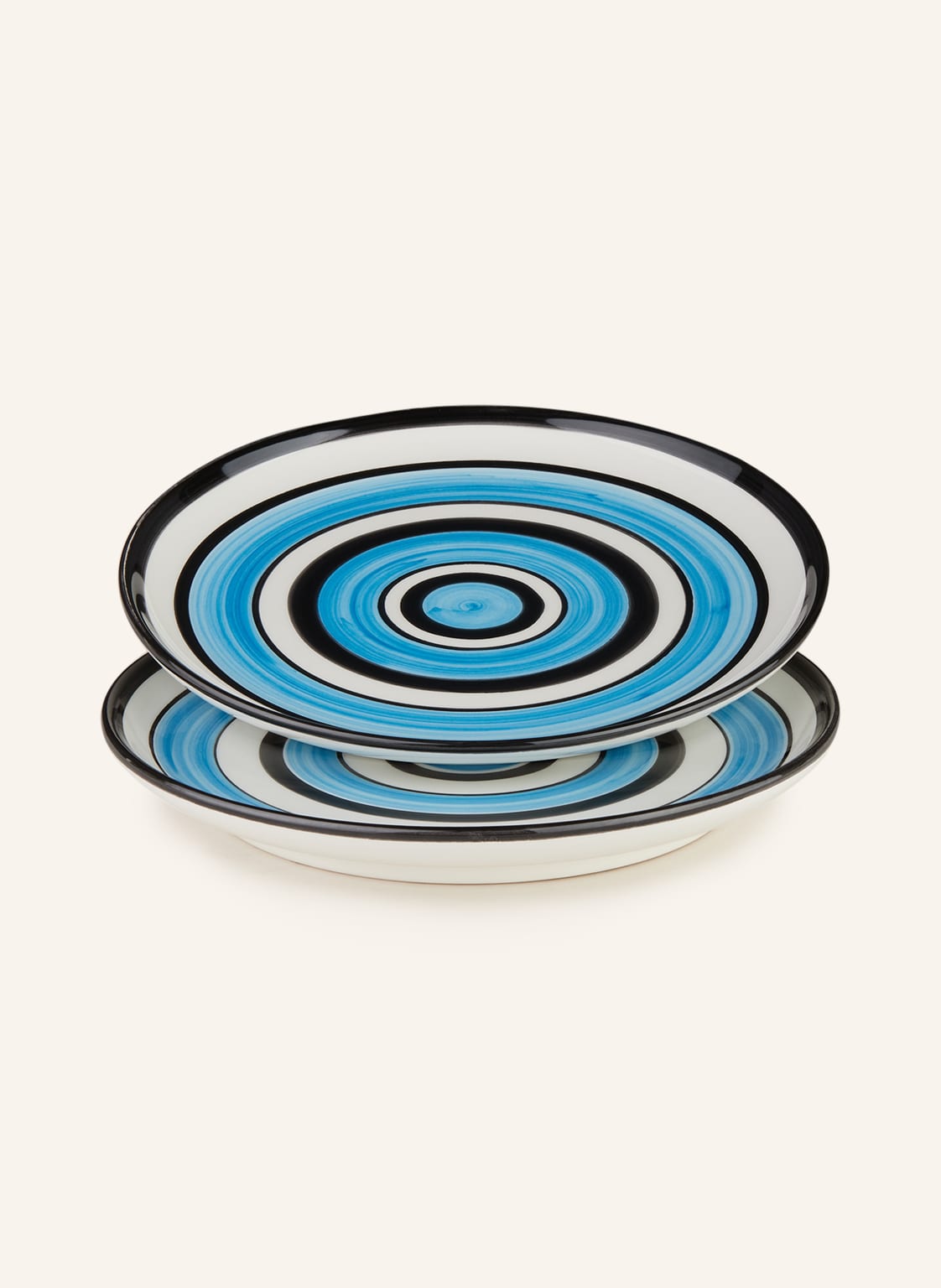 Les Ottomans 2er-Set Dessertteller Circles blau Les Ottomans 2er-Set Dessertteller Circles blau von Les Ottomans