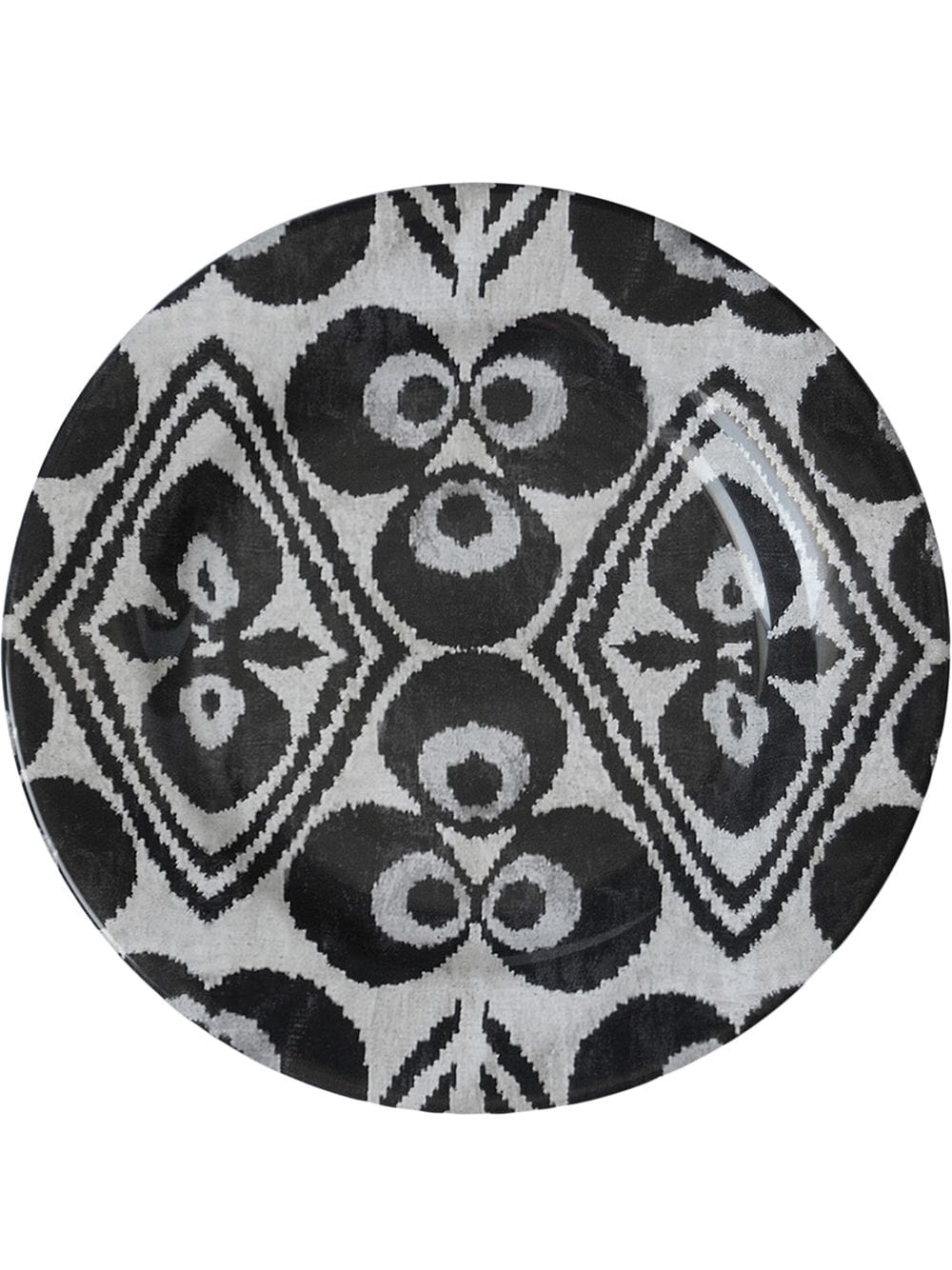 Les-Ottomans Ikat ceramic plate (28cm) - White von Les-Ottomans