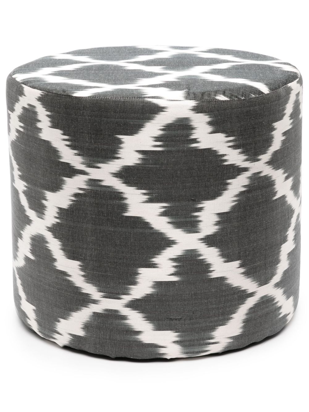 Les-Ottomans Les Ottomans silk pouf - Black von Les-Ottomans