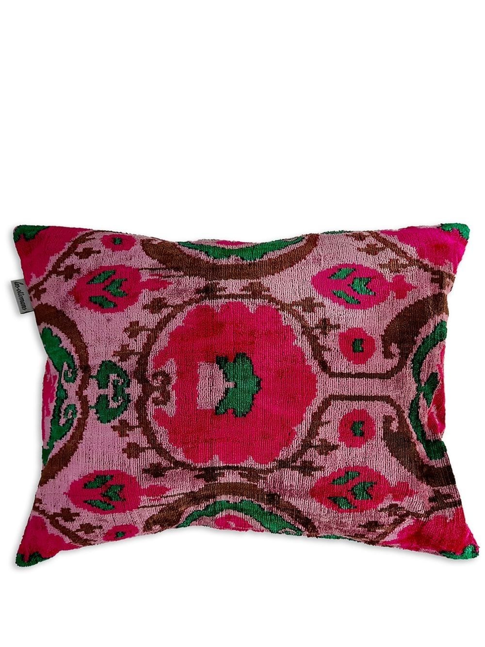 Les-Ottomans jacquard velvet cushion - Red von Les-Ottomans