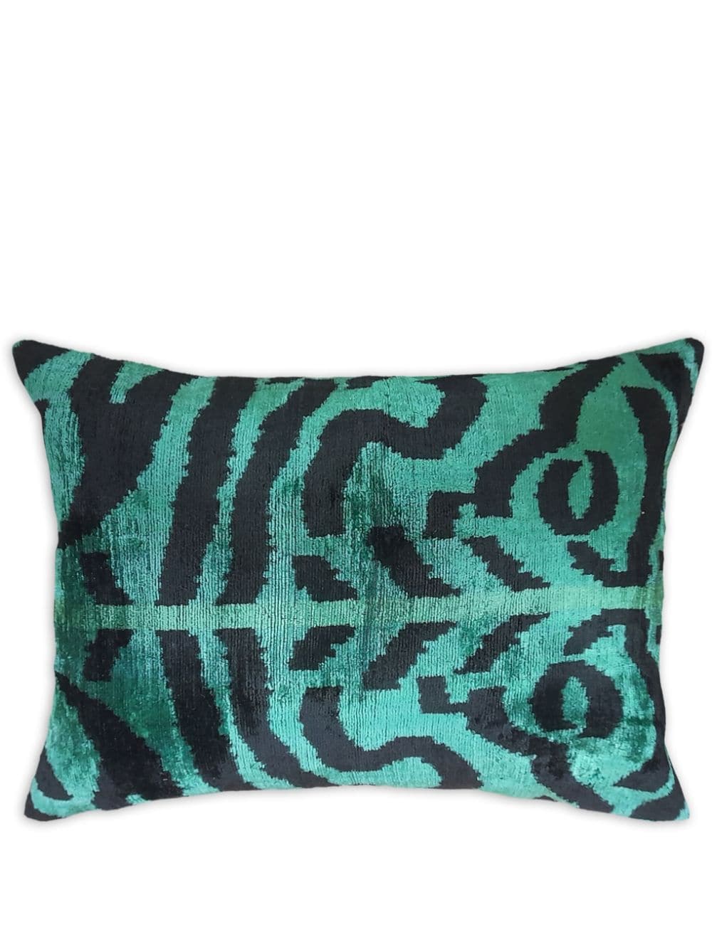 Les-Ottomans abstract-print velvet cushion - Green von Les-Ottomans