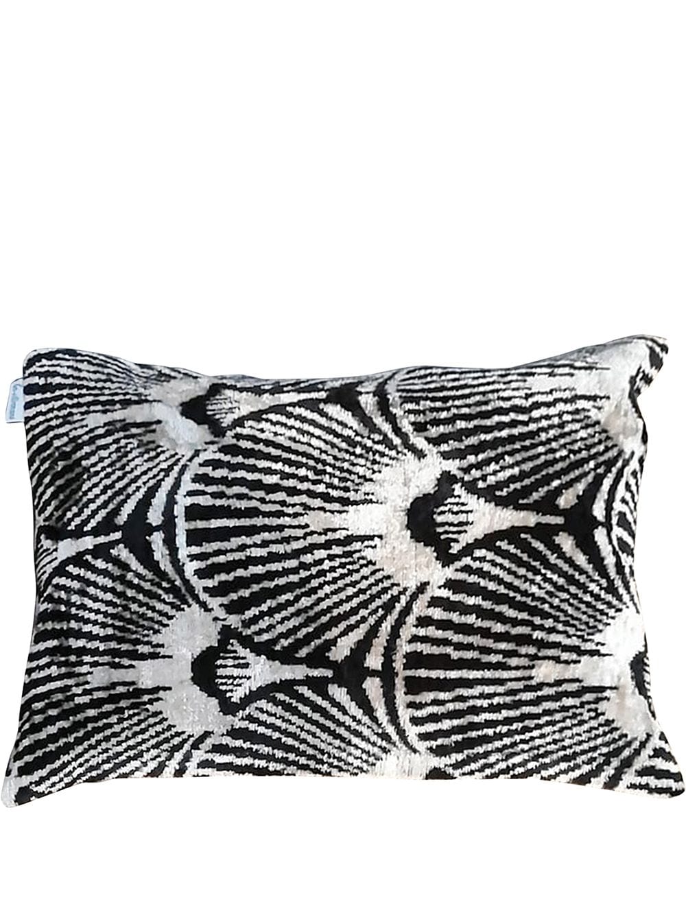 Les-Ottomans jacquard silk velvet-blend cushion - Black von Les-Ottomans