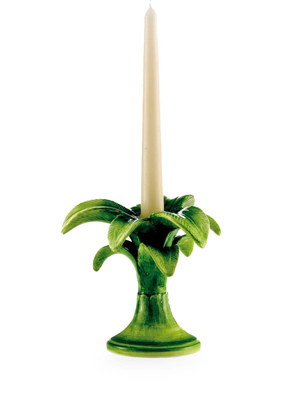 Les-Ottomans small Palm porcelain candle holder - Green von Les-Ottomans