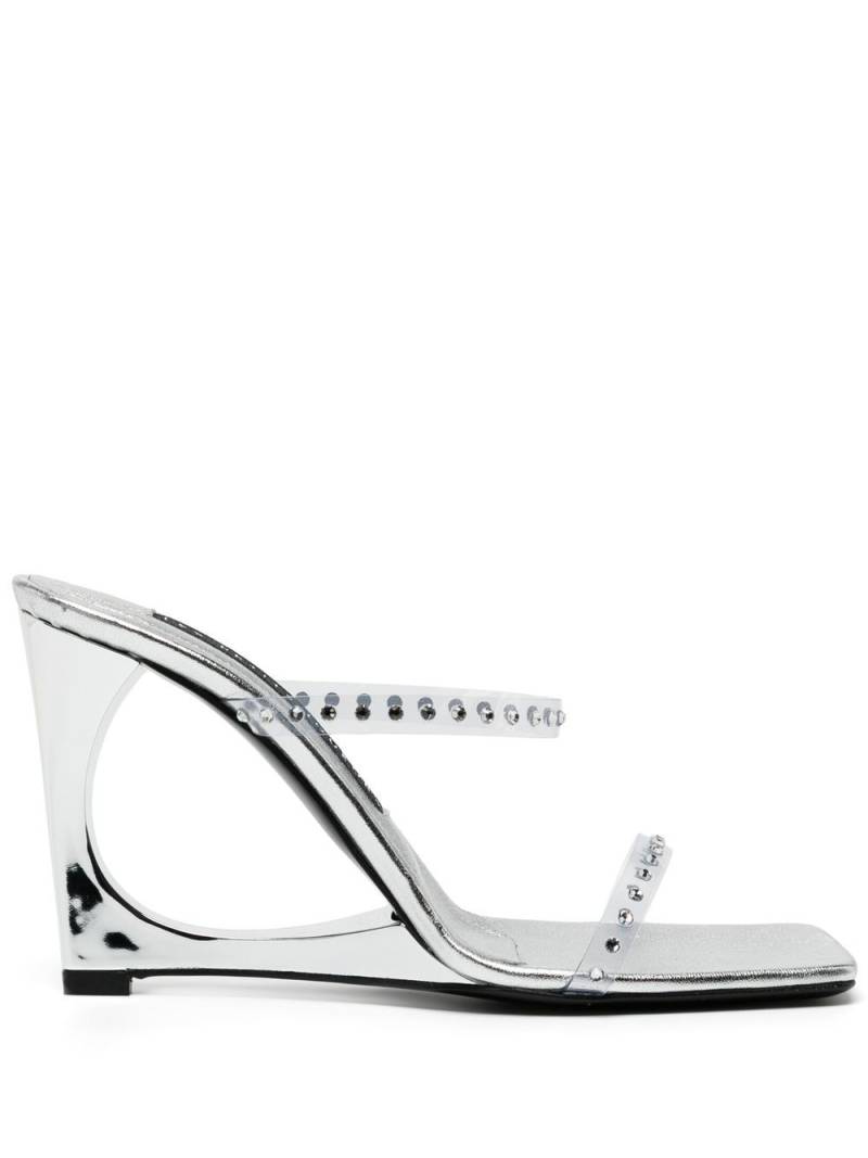 Les Petits Joueurs Lucas 110mm crystal-embellished sandals - Silver von Les Petits Joueurs