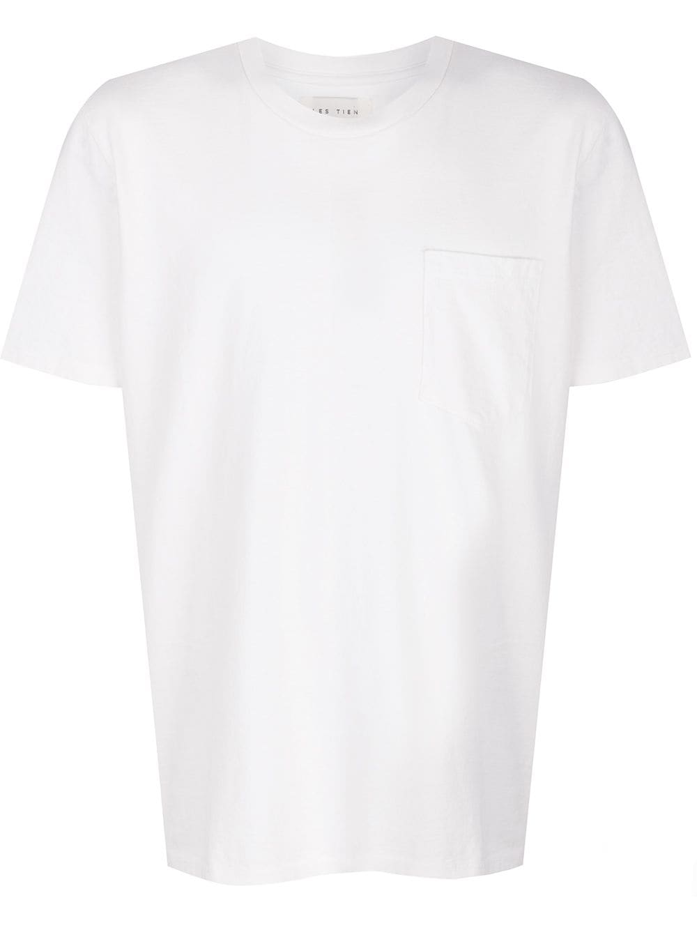 Les Tien chest pocket cotton T-shirt - White von Les Tien