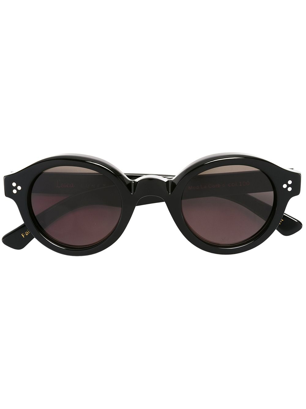 Lesca Lacorbs round-frame sunglasses - Black von Lesca