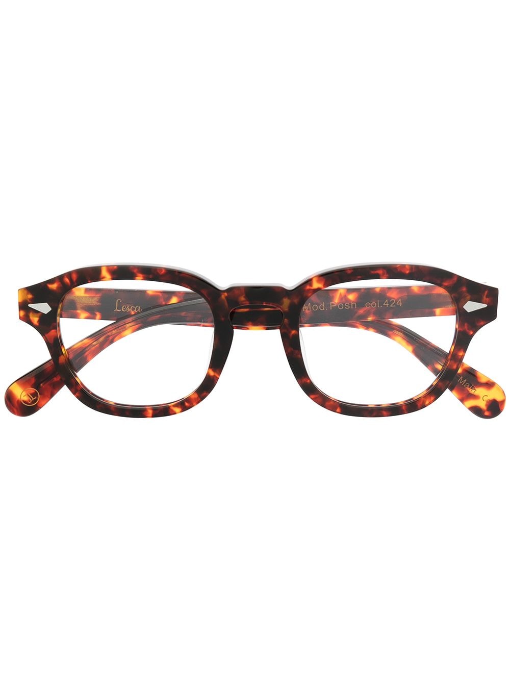 Lesca Posh round-frame glasses - Brown von Lesca