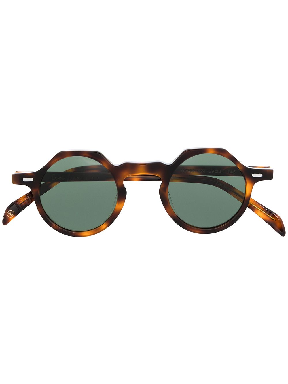 Lesca Yoga round-frame sunglasses - Brown von Lesca