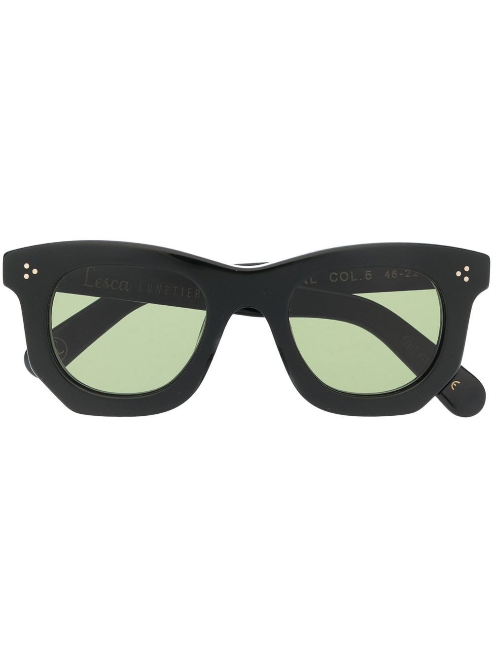Lesca tinted thick-frame sunglasses - Black von Lesca