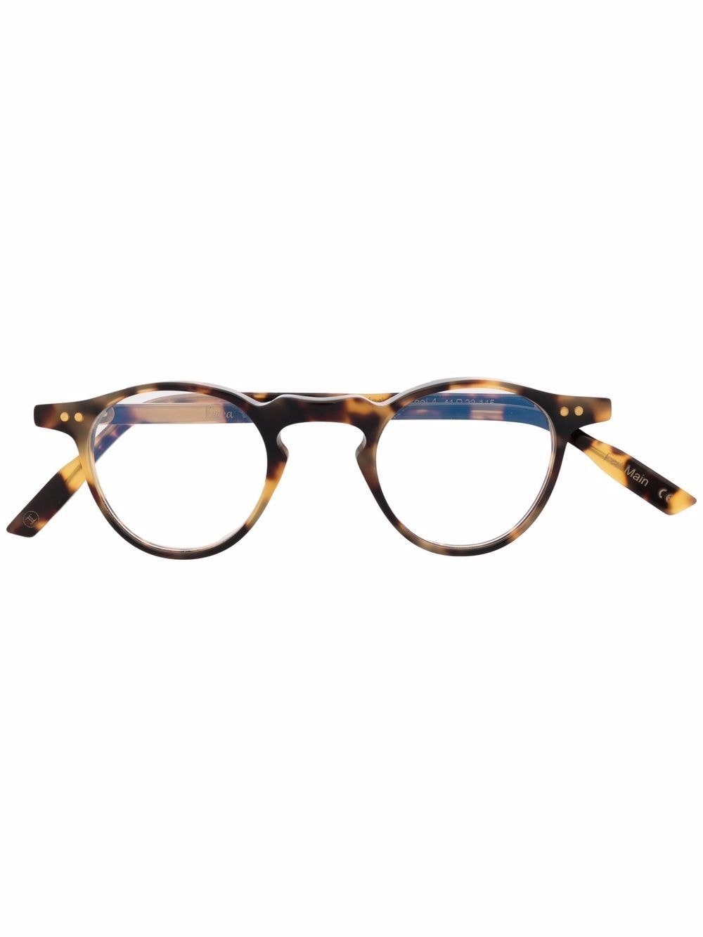 Lesca tortoise round-frame glasses - Neutrals von Lesca