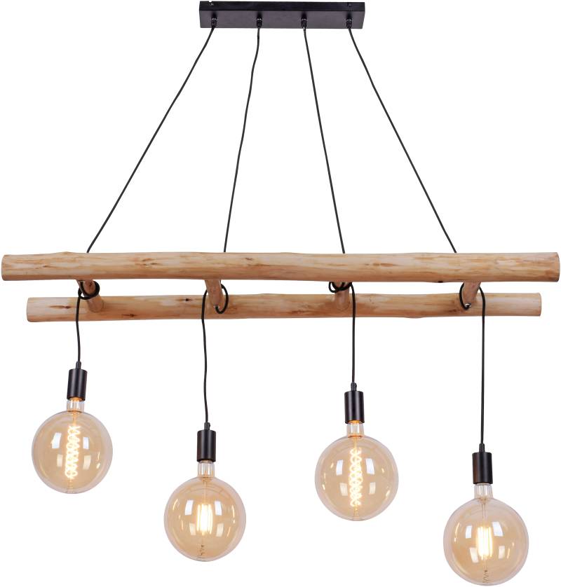 JUST LIGHT Hängeleuchten »EDGAR«, 4 flammig, Leuchtmittel E27   ohne Leuchtmittel, Leiter Optik, Abhängung verstellbar - Reutlinger Verschluss von JUST LIGHT