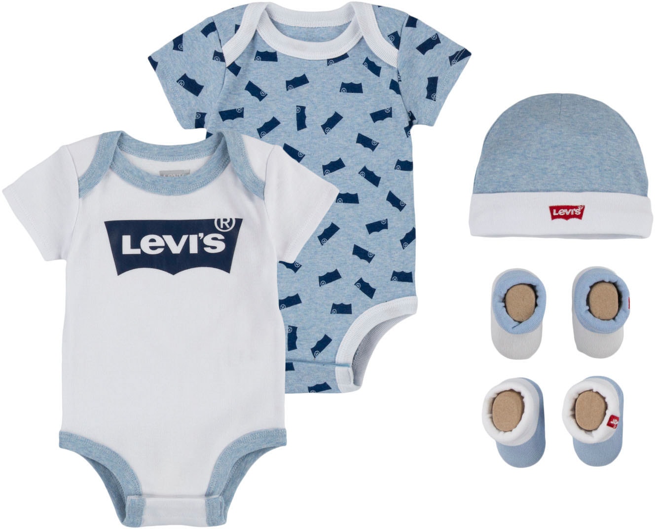 Levi's® Kids Kurzarmbody »Neugeborenen-Geschenkset BATWING 5PC SET«, (5 tlg.) von Levi's® Kids