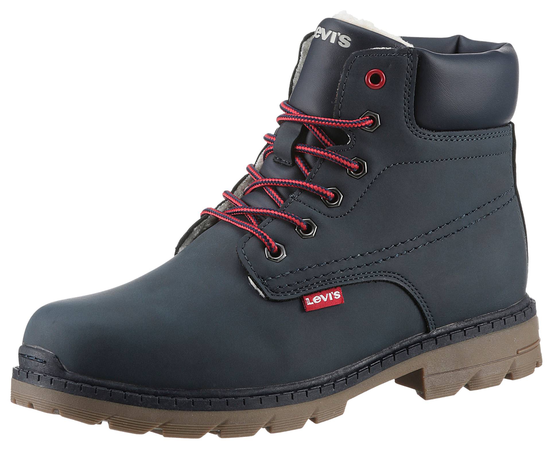 Levi's® Kids Winterboots »LEVIS® NEW FORREST FUR«, Blockabsatz, Outdoorschuh, Schnürboots mit gepolstertem Schaftrand von Levi's® Kids