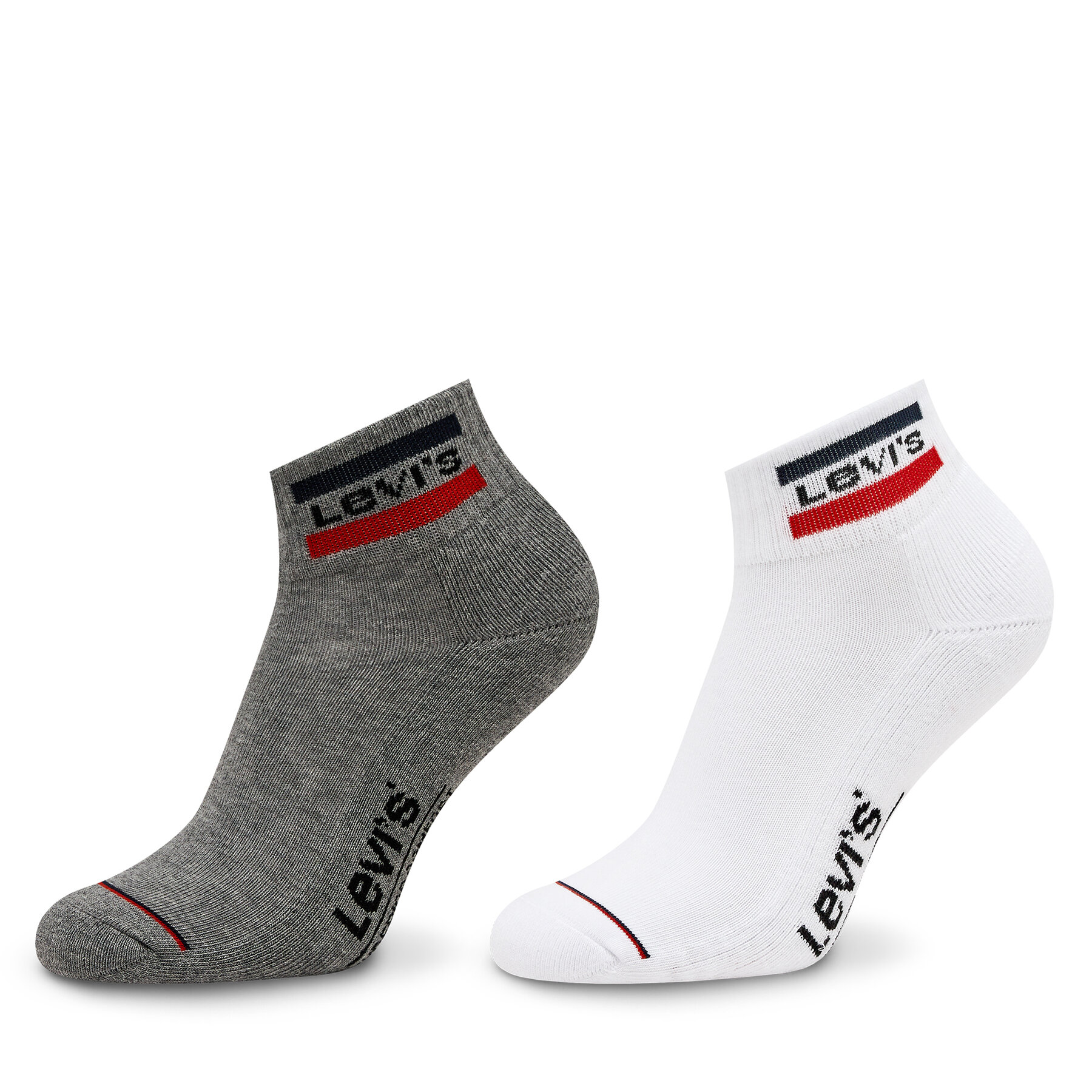 2er-Set hohe Herrensocken Levi's® 37157-0146 White/Grey von Levi's®