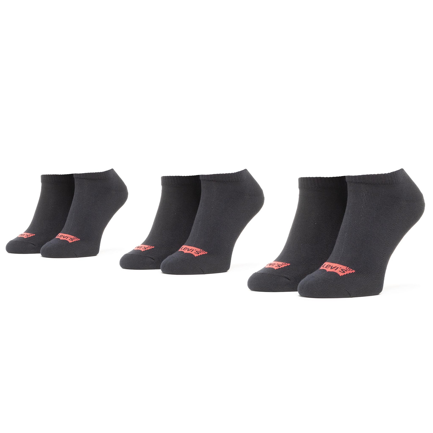 3er-Set niedrige Unisex-Socken Levi's® 37157-0175 Jet Black von Levi's®