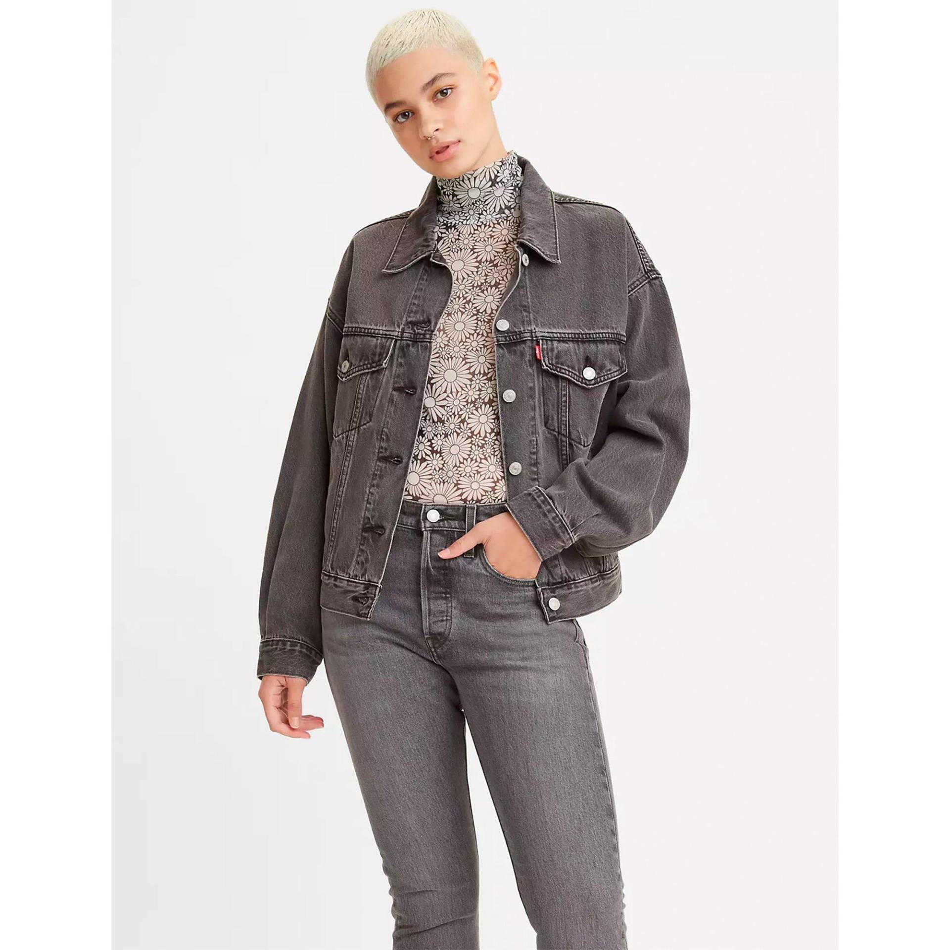 Jeansjacke Mit Knöpfen Damen Anthrazit XS von Levi's®