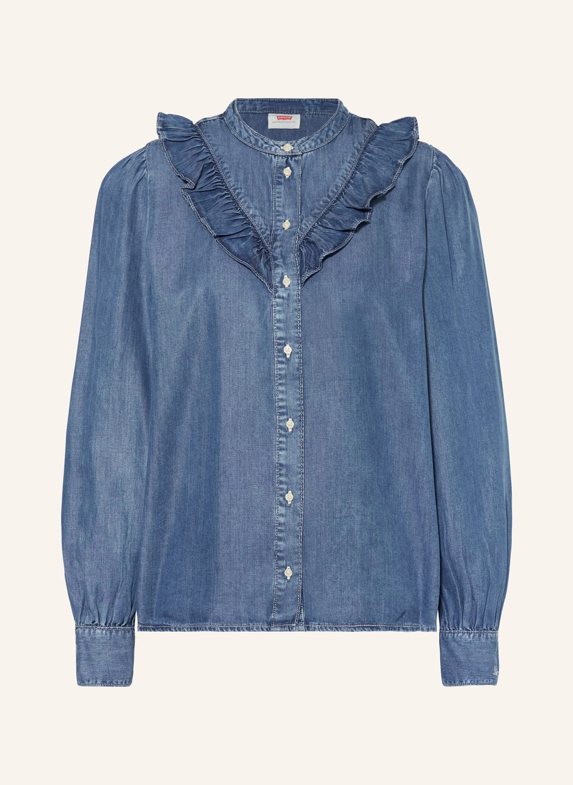 Levi's® Bluse Carinna In Jeansoptik Mit Rüschen blau von Levi's®