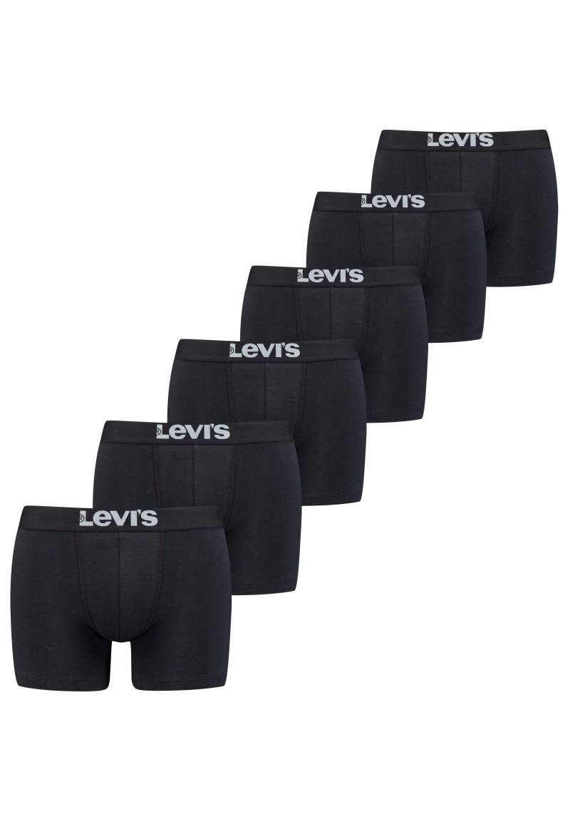 Levi's® Boxershorts, (Packung, 6 St.), LEVIS MEN SOLID BASIC BOXER BRIEF ORG CO 6P ECOM von Levi's®